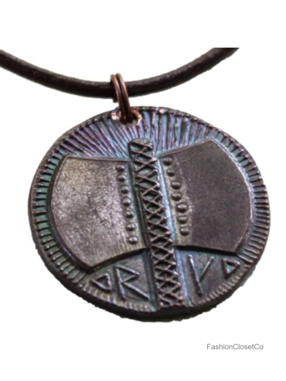 Solid Copper Dwarven Axe of Durin Necklace, LOTR Official Merchandise